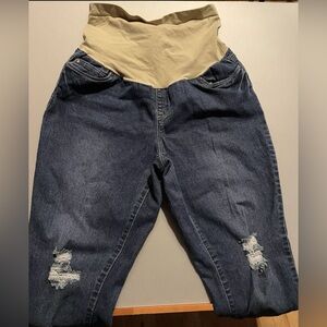Hybrid Size L Maternity Distressed Skinny Jeans